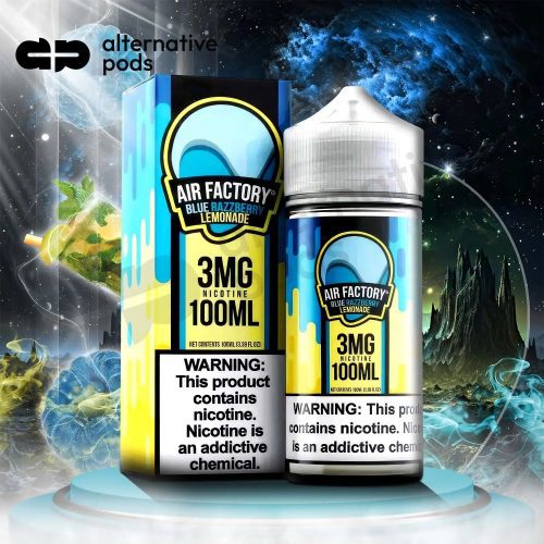 AIR FACTORY Synthetic Nicotine E-Liquid 100ML - Blue Razzberry Lemonade 