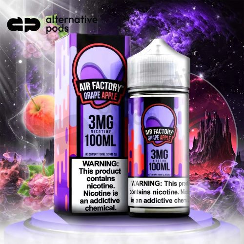 AIR FACTORY Synthetic Nicotine E-Liquid 100ML - Grape Apple 