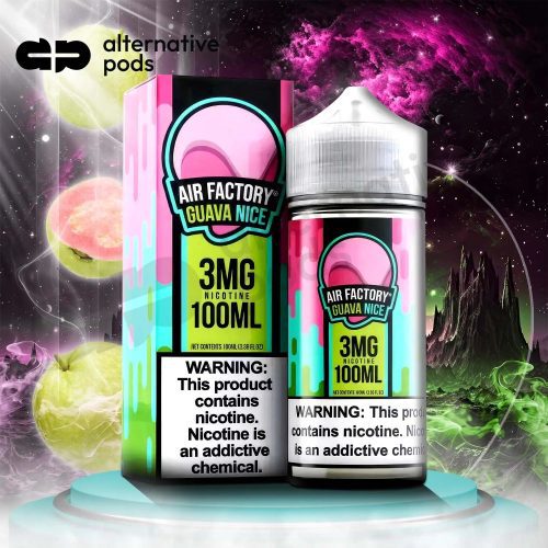 AIR FACTORY Synthetic Nicotine E-Liquid 100ML - Guava Nice 