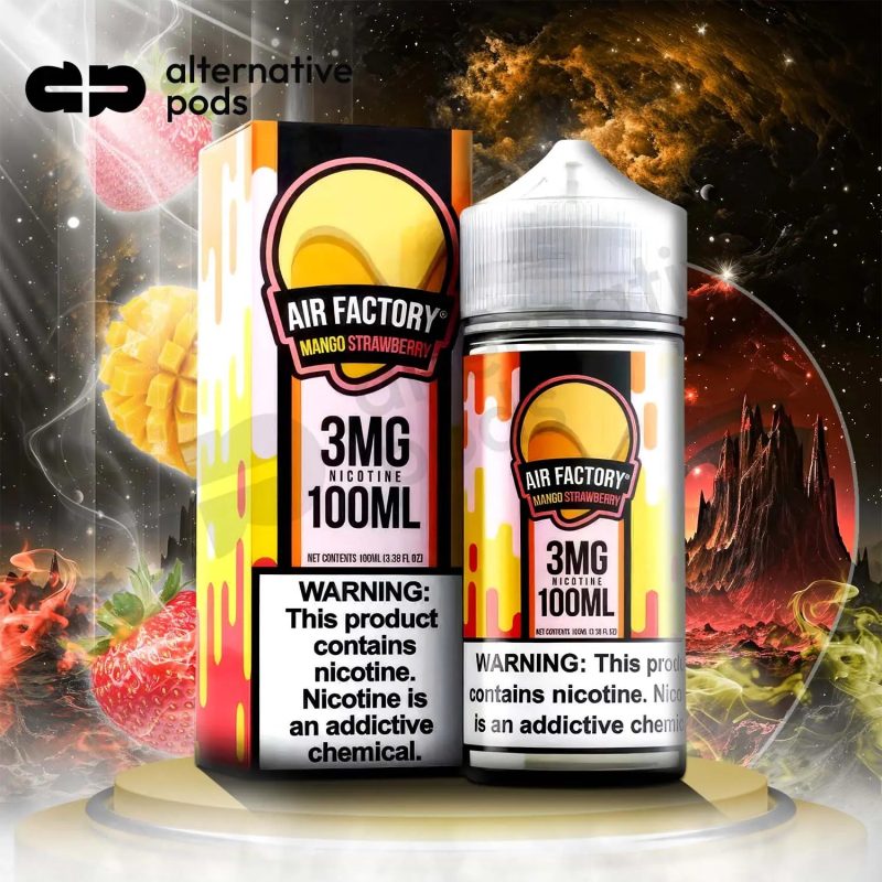 AIR FACTORY Synthetic Nicotine E-Liquid 100ML - Mango Strawberry