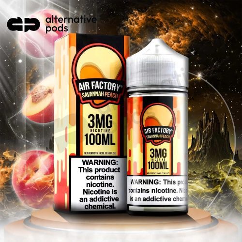 AIR FACTORY Synthetic Nicotine E-Liquid 100ML - Savannah Peach 