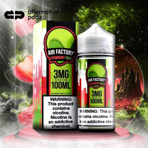 AIR FACTORY Synthetic Nicotine E-Liquid 100ML - Strawberry Twist 