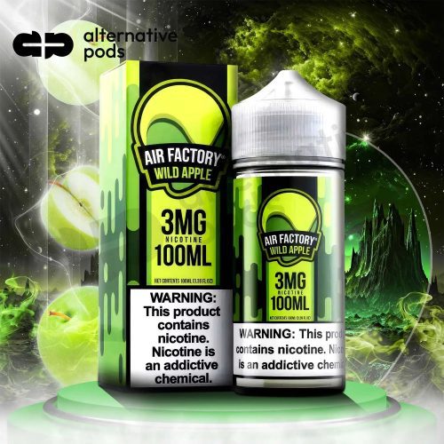 AIR FACTORY Synthetic Nicotine E-Liquid 100ML - Wild Apple 