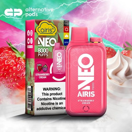 AIRIS NEO P8000 Disposable Vape - Strawberry Cream 