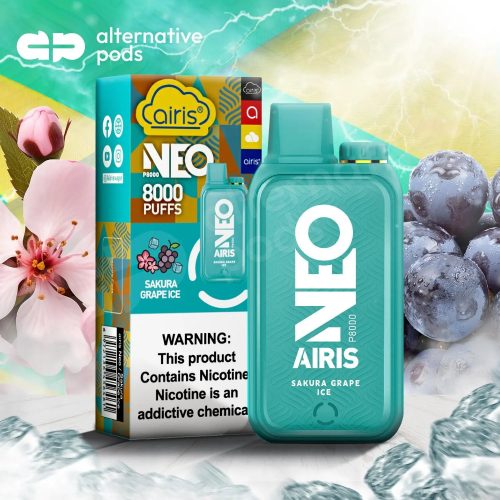 AIRIS NEO P8000 Disposable Vape - Sakura Grape Ice 