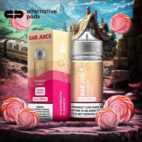 Bar Juice BJ 30000 Synthetic Nicotine Refillable E-Liquid 100ML - Rainbow Candy 