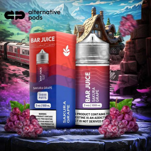 Bar Juice BJ 30000 Synthetic Nicotine Refillable E-Liquid 100ML - Sakura Grape 