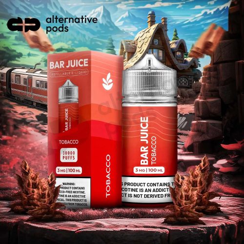 Bar Juice BJ 30000 Synthetic Nicotine Refillable E-Liquid 100ML - Tobacco 