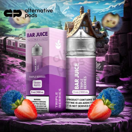 Bar Juice BJ 30000 Synthetic Nicotine Refillable E-Liquid 100ML - Triple Berries 