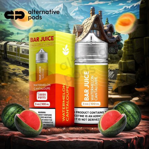 Bar Juice BJ 30000 Synthetic Nicotine Refillable E-Liquid 100ML - Watermelon Cantaloupe 