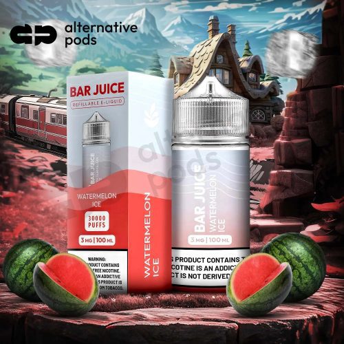 Bar Juice BJ 30000 Synthetic Nicotine Refillable E-Liquid 100ML - Watermelon Ice 