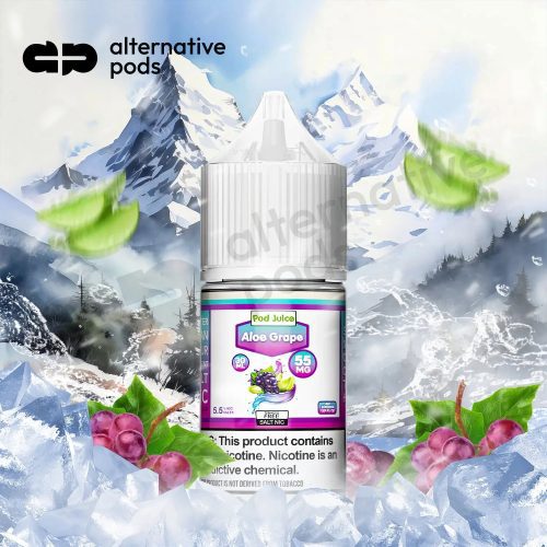 POD Juice Synthetic Nicotine Salt E-Liquid 30ML - Aloe Grape