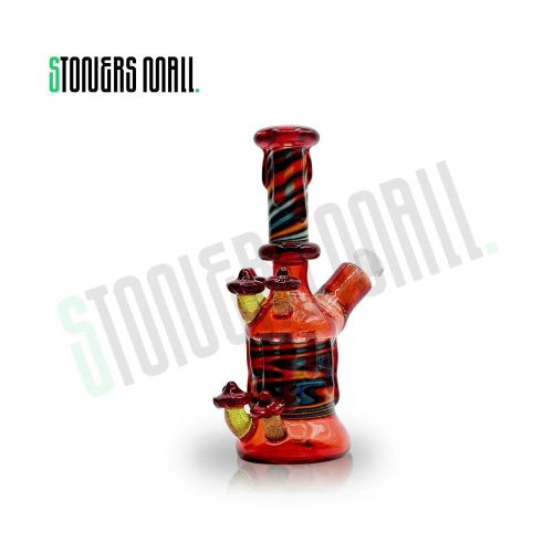 Pomegranate with mushrooms Ruby Rush 8 Heady Rig Danlee Glass Danlee Glass 209493217