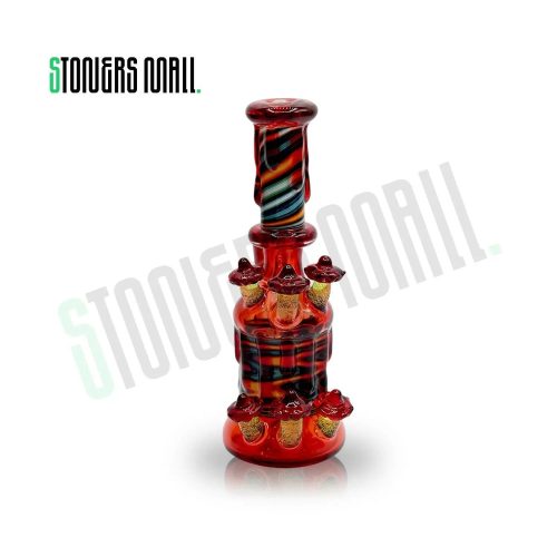 Pomegranate with mushrooms Ruby Rush 8 Heady Rig Danlee Glass Danlee Glass 209493452